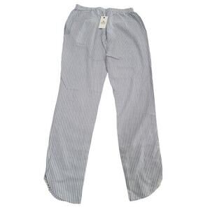 Marine Layer Allison Pant Blue/White Stripe X Small Pull-on Elastic Waist TENCEL
